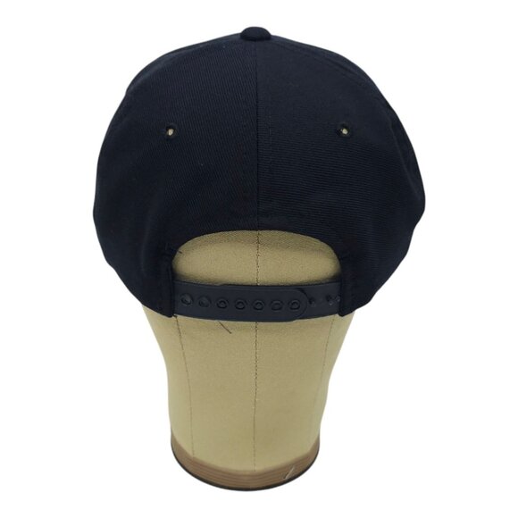The Road Embroidered Snapback Cap Trucker Baseball Hat Yupoong Wool Blend Blue - Picture 4 of 13
